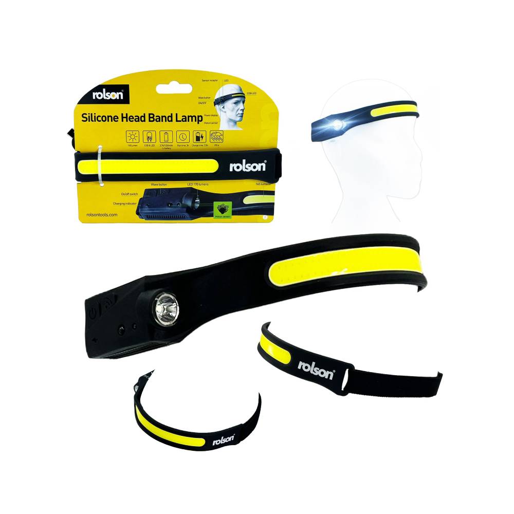 Head Lamp – Rechargeable 12cm COB Band Light with Spotlight