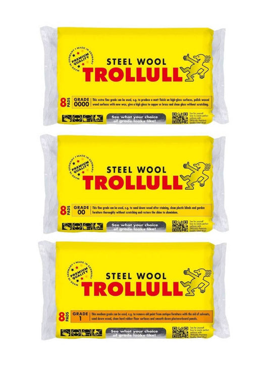 Trollull Steel Wool pads - Eight Extra Large