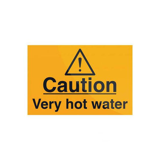 hot water warning sticker